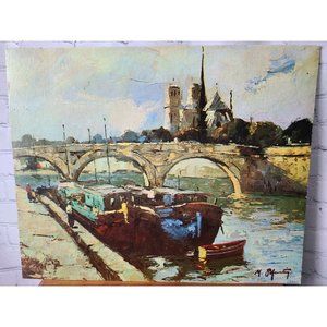 Winde Fine Prints Canal Scene by Martin #227  16"x20"